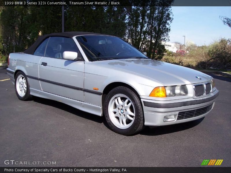Titanium Silver Metallic / Black 1999 BMW 3 Series 323i Convertible