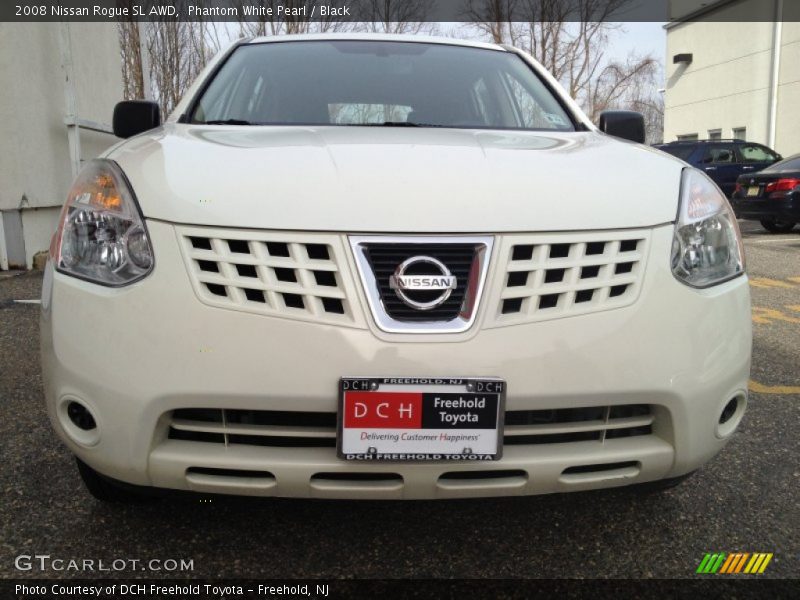 Phantom White Pearl / Black 2008 Nissan Rogue SL AWD