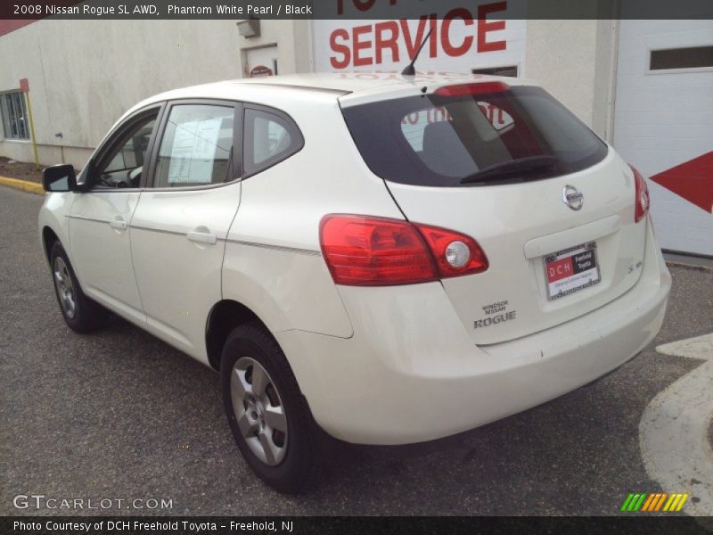 Phantom White Pearl / Black 2008 Nissan Rogue SL AWD