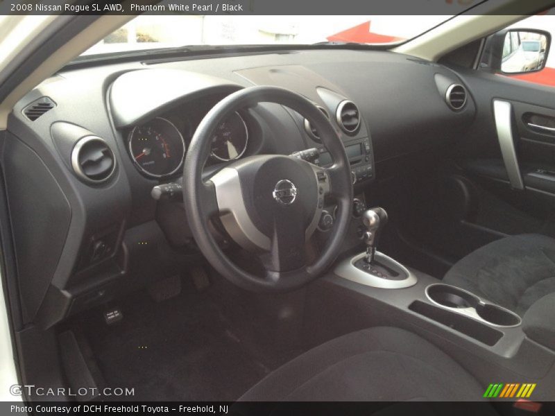 Phantom White Pearl / Black 2008 Nissan Rogue SL AWD