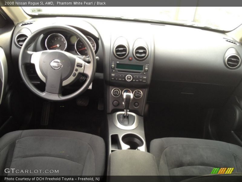 Phantom White Pearl / Black 2008 Nissan Rogue SL AWD