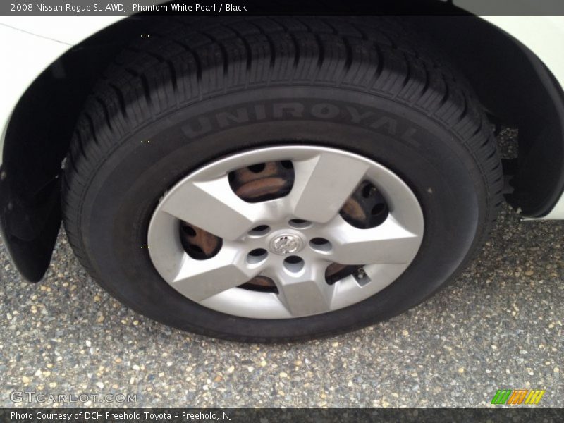 Phantom White Pearl / Black 2008 Nissan Rogue SL AWD