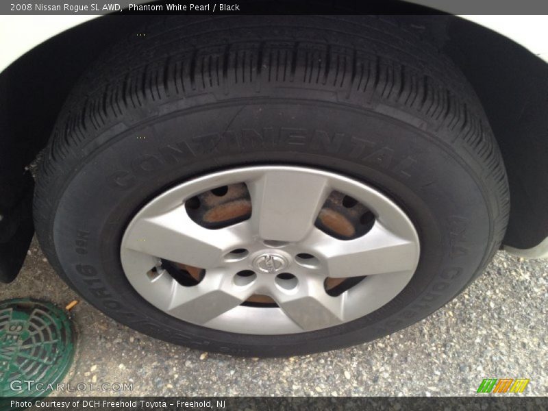 Phantom White Pearl / Black 2008 Nissan Rogue SL AWD