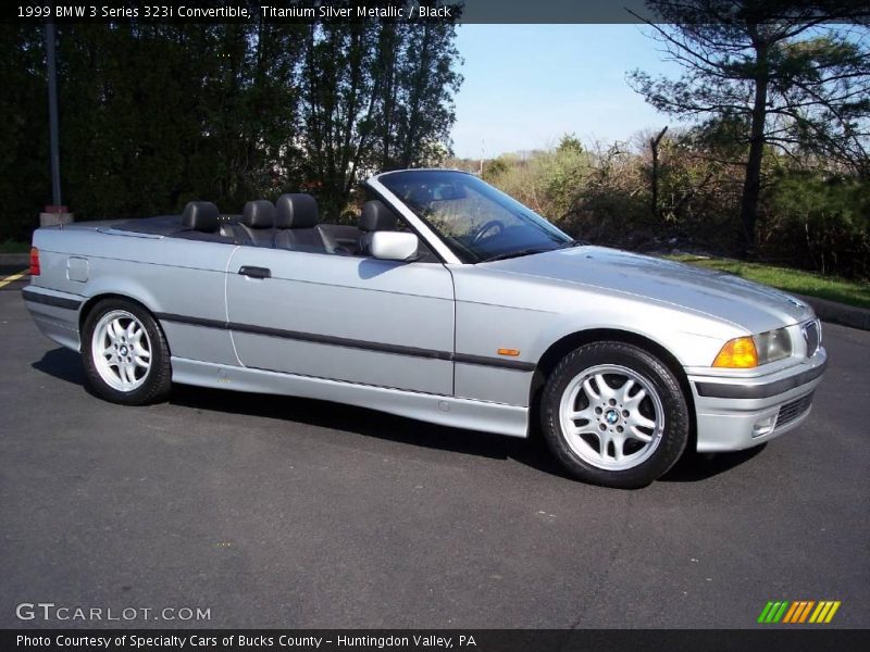 Titanium Silver Metallic / Black 1999 BMW 3 Series 323i Convertible