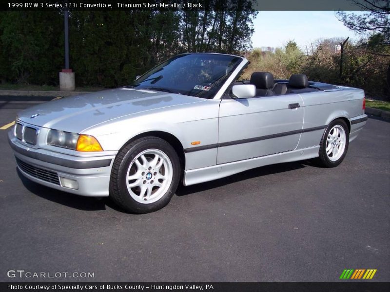 Titanium Silver Metallic / Black 1999 BMW 3 Series 323i Convertible