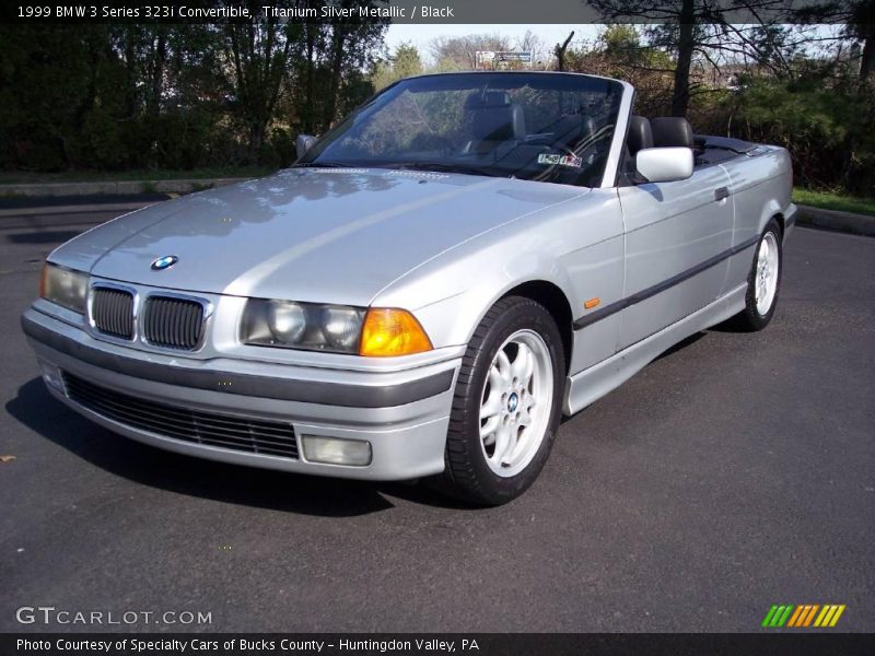 Titanium Silver Metallic / Black 1999 BMW 3 Series 323i Convertible