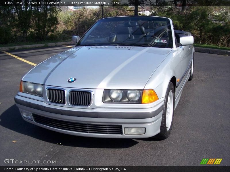 Titanium Silver Metallic / Black 1999 BMW 3 Series 323i Convertible