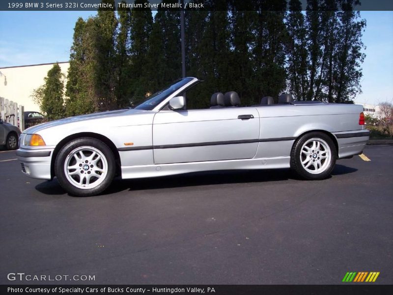 Titanium Silver Metallic / Black 1999 BMW 3 Series 323i Convertible