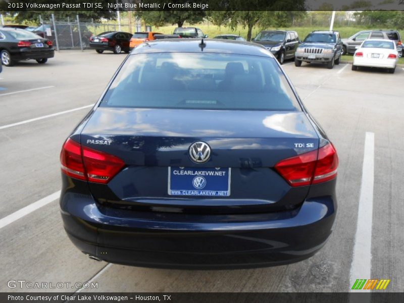 Night Blue Metallic / Cornsilk Beige 2013 Volkswagen Passat TDI SE