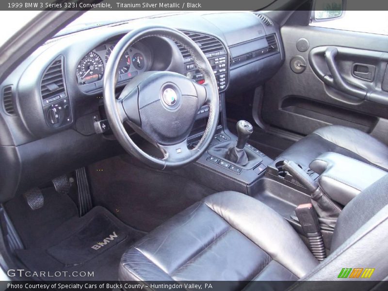 Titanium Silver Metallic / Black 1999 BMW 3 Series 323i Convertible