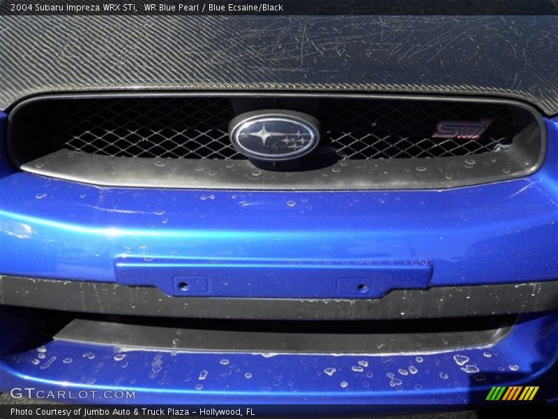 WR Blue Pearl / Blue Ecsaine/Black 2004 Subaru Impreza WRX STi