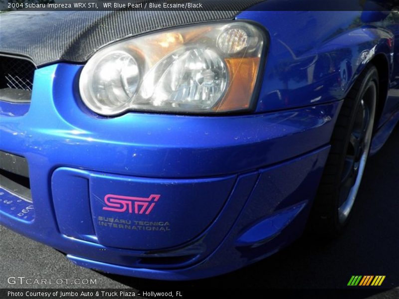 WR Blue Pearl / Blue Ecsaine/Black 2004 Subaru Impreza WRX STi