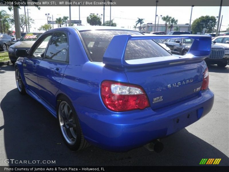 WR Blue Pearl / Blue Ecsaine/Black 2004 Subaru Impreza WRX STi