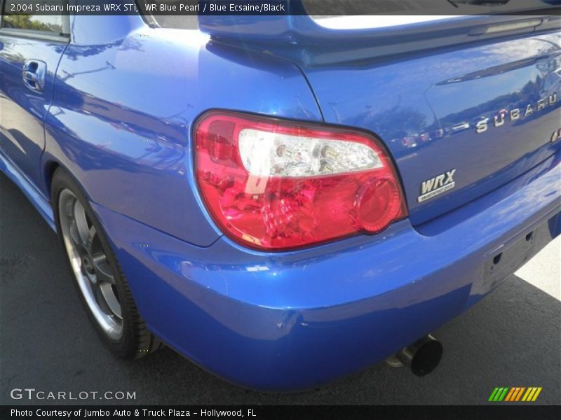 WR Blue Pearl / Blue Ecsaine/Black 2004 Subaru Impreza WRX STi