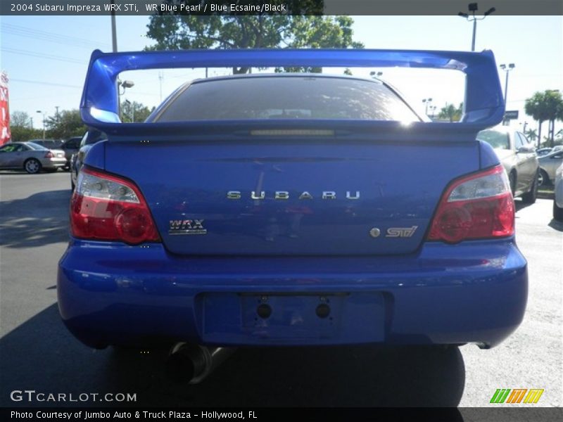 WR Blue Pearl / Blue Ecsaine/Black 2004 Subaru Impreza WRX STi
