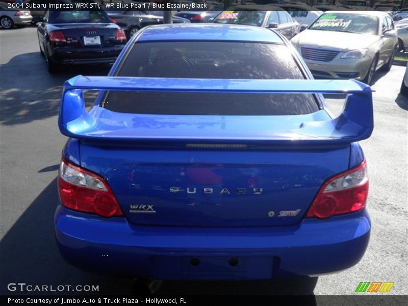 WR Blue Pearl / Blue Ecsaine/Black 2004 Subaru Impreza WRX STi