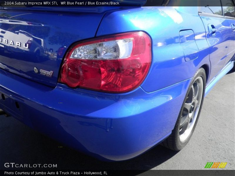 WR Blue Pearl / Blue Ecsaine/Black 2004 Subaru Impreza WRX STi