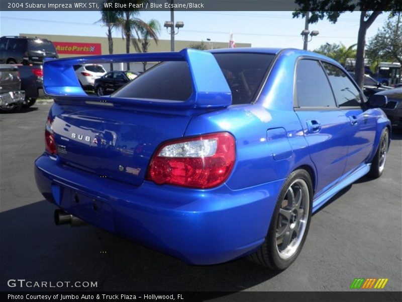 WR Blue Pearl / Blue Ecsaine/Black 2004 Subaru Impreza WRX STi