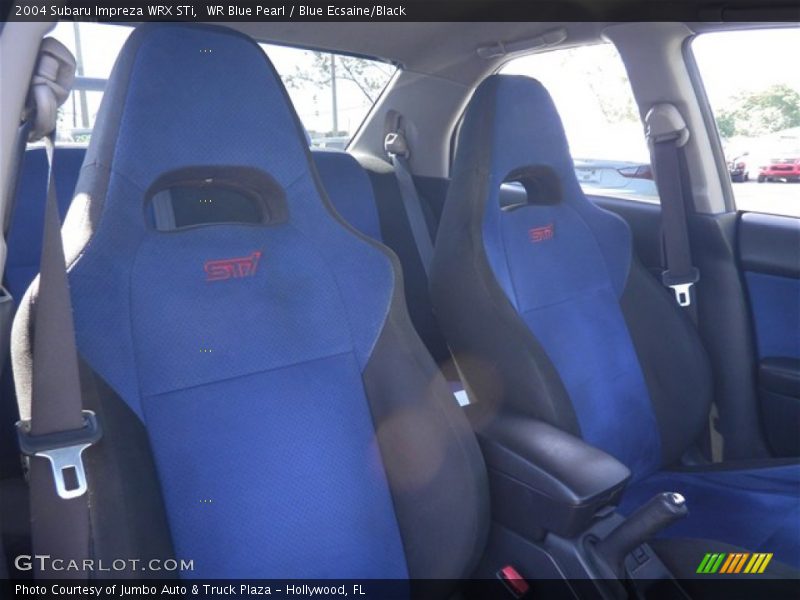 WR Blue Pearl / Blue Ecsaine/Black 2004 Subaru Impreza WRX STi