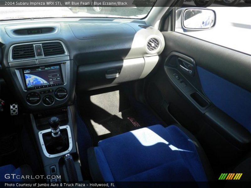 WR Blue Pearl / Blue Ecsaine/Black 2004 Subaru Impreza WRX STi