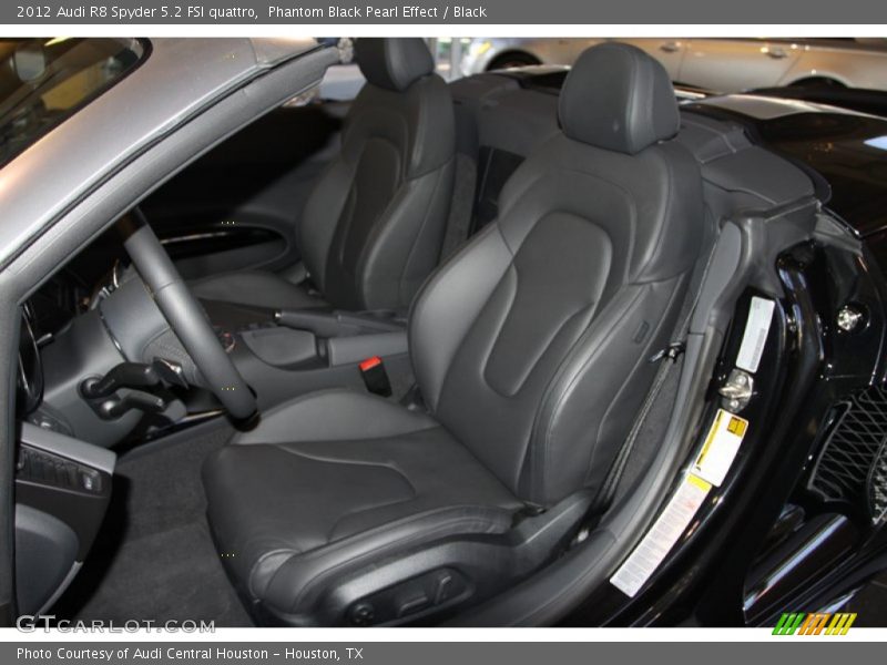 Front Seat of 2012 R8 Spyder 5.2 FSI quattro