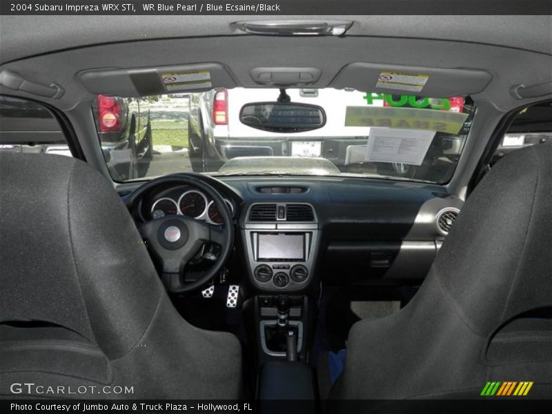 WR Blue Pearl / Blue Ecsaine/Black 2004 Subaru Impreza WRX STi