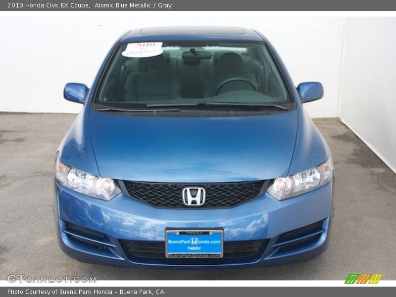 Atomic Blue Metallic / Gray 2010 Honda Civic EX Coupe