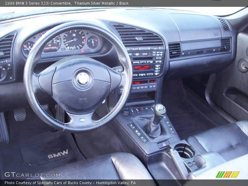 Titanium Silver Metallic / Black 1999 BMW 3 Series 323i Convertible