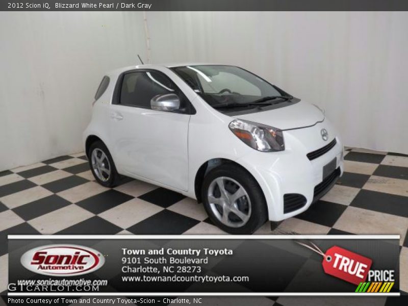 Blizzard White Pearl / Dark Gray 2012 Scion iQ