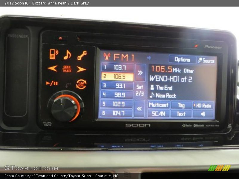 Blizzard White Pearl / Dark Gray 2012 Scion iQ