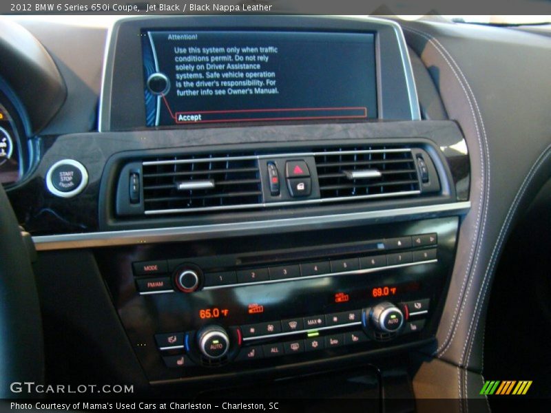Controls of 2012 6 Series 650i Coupe