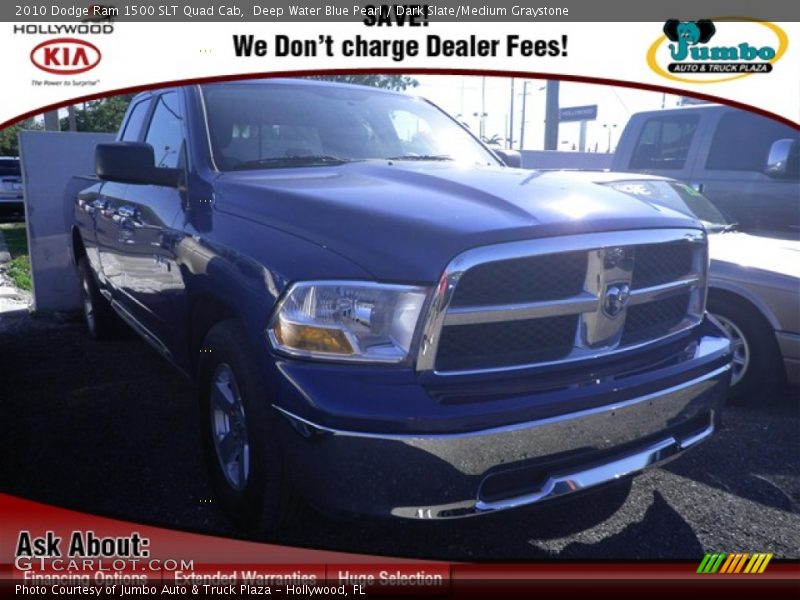 Deep Water Blue Pearl / Dark Slate/Medium Graystone 2010 Dodge Ram 1500 SLT Quad Cab