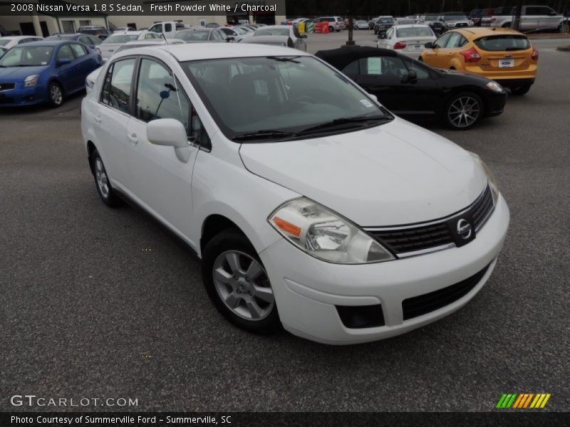 Fresh Powder White / Charcoal 2008 Nissan Versa 1.8 S Sedan