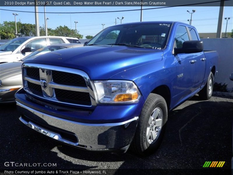 Deep Water Blue Pearl / Dark Slate/Medium Graystone 2010 Dodge Ram 1500 SLT Quad Cab