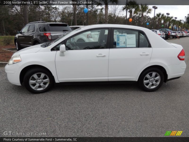 Fresh Powder White / Charcoal 2008 Nissan Versa 1.8 S Sedan