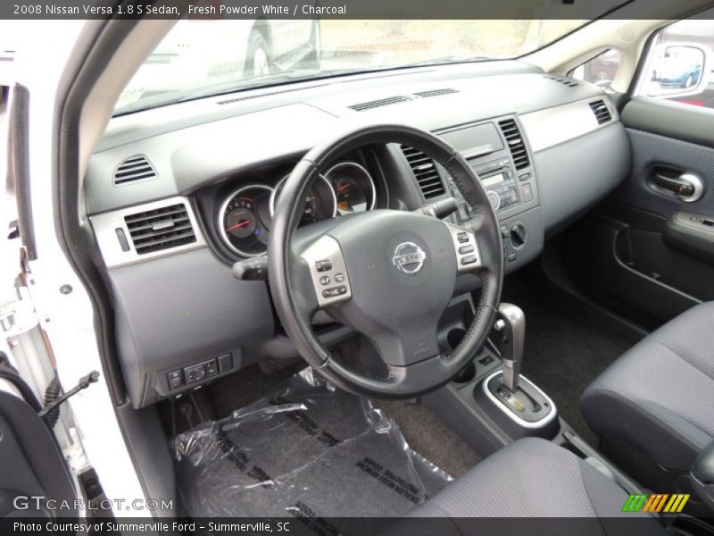 Fresh Powder White / Charcoal 2008 Nissan Versa 1.8 S Sedan