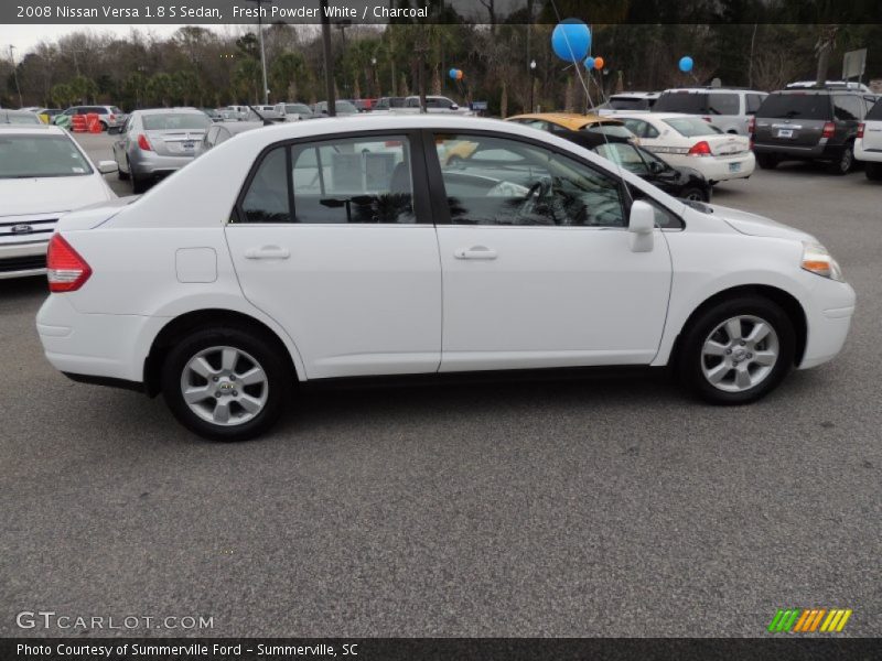 Fresh Powder White / Charcoal 2008 Nissan Versa 1.8 S Sedan