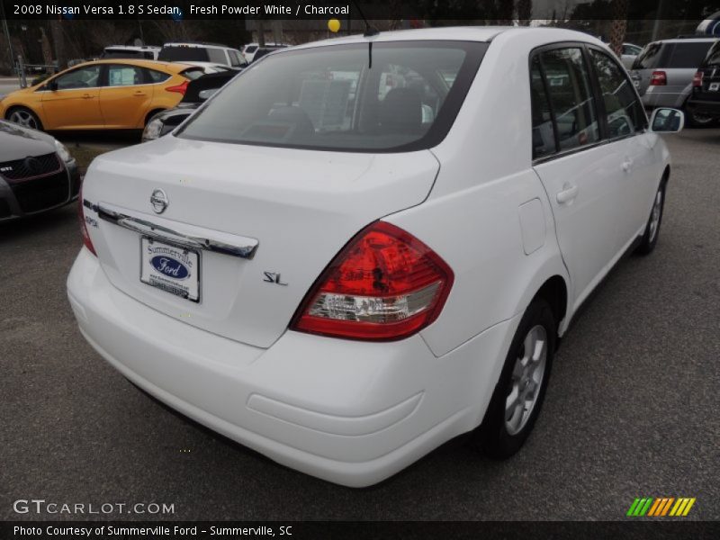 Fresh Powder White / Charcoal 2008 Nissan Versa 1.8 S Sedan