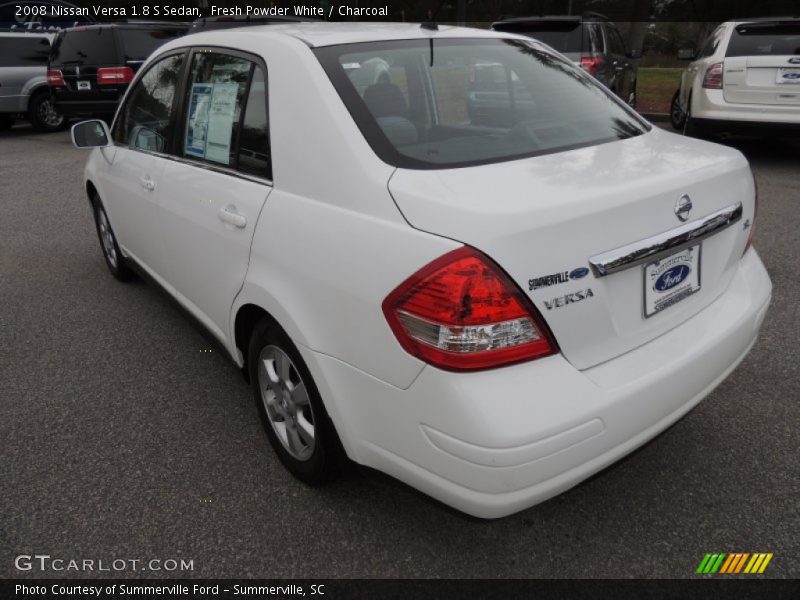 Fresh Powder White / Charcoal 2008 Nissan Versa 1.8 S Sedan