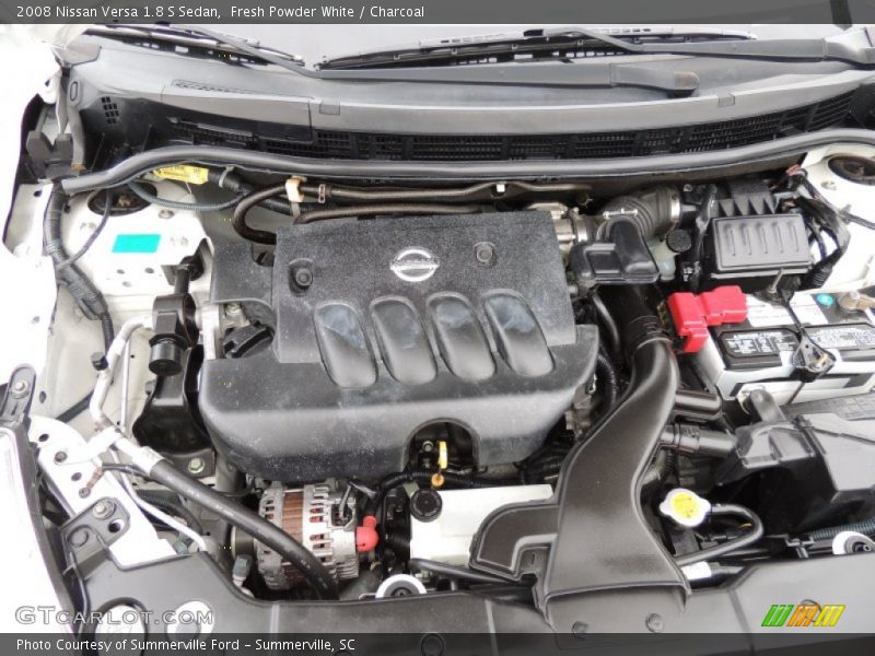 Fresh Powder White / Charcoal 2008 Nissan Versa 1.8 S Sedan