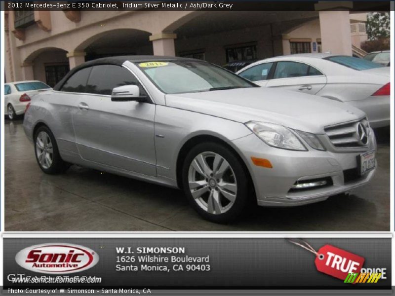 Iridium Silver Metallic / Ash/Dark Grey 2012 Mercedes-Benz E 350 Cabriolet
