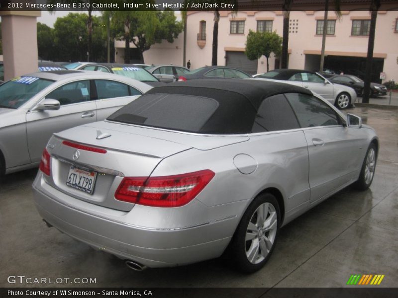 Iridium Silver Metallic / Ash/Dark Grey 2012 Mercedes-Benz E 350 Cabriolet