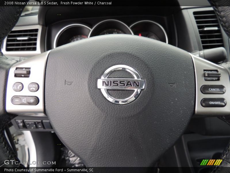 Fresh Powder White / Charcoal 2008 Nissan Versa 1.8 S Sedan