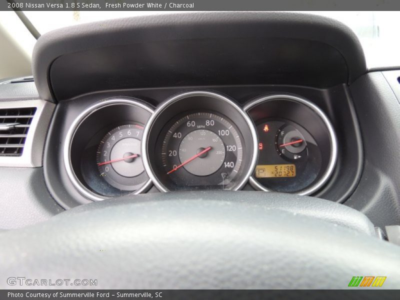 Fresh Powder White / Charcoal 2008 Nissan Versa 1.8 S Sedan