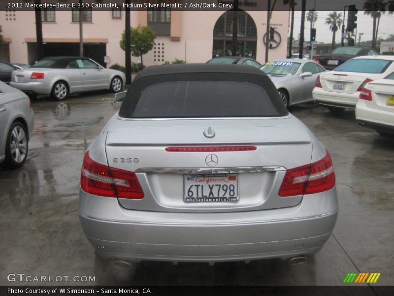 Iridium Silver Metallic / Ash/Dark Grey 2012 Mercedes-Benz E 350 Cabriolet