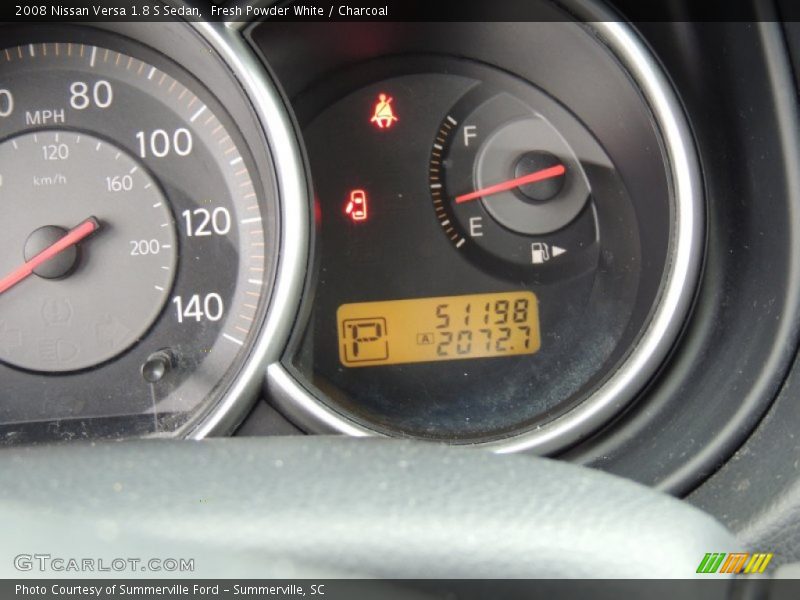 Fresh Powder White / Charcoal 2008 Nissan Versa 1.8 S Sedan