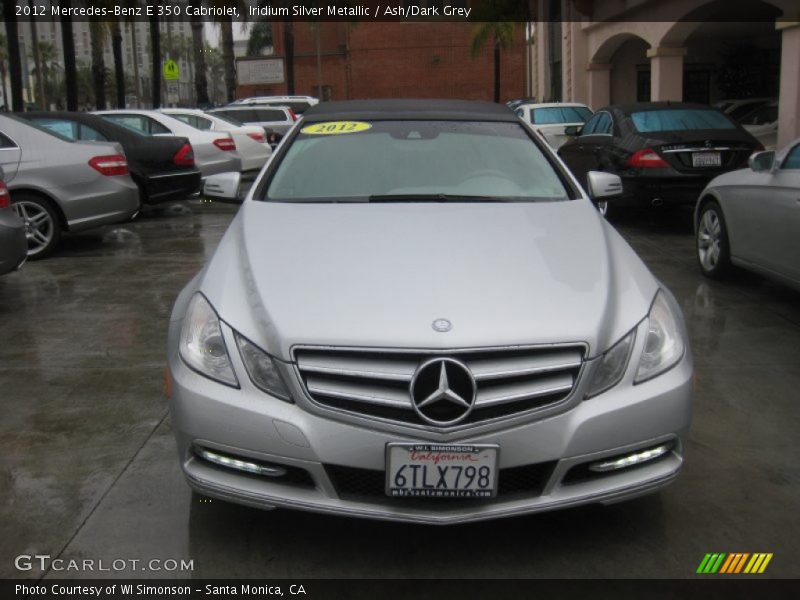 Iridium Silver Metallic / Ash/Dark Grey 2012 Mercedes-Benz E 350 Cabriolet