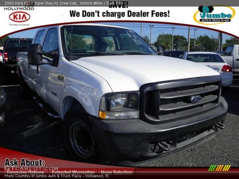 Oxford White / Dark Flint 2003 Ford F350 Super Duty XL Crew Cab