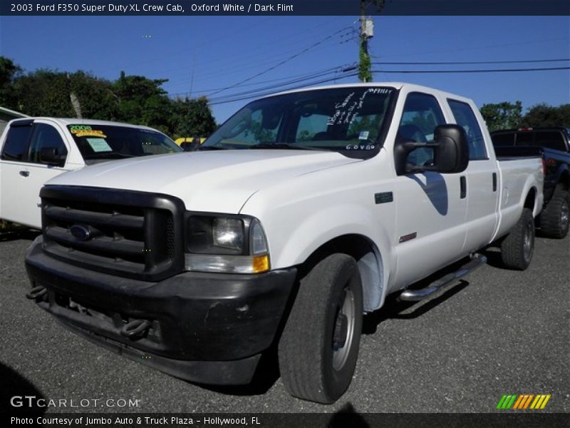 Oxford White / Dark Flint 2003 Ford F350 Super Duty XL Crew Cab
