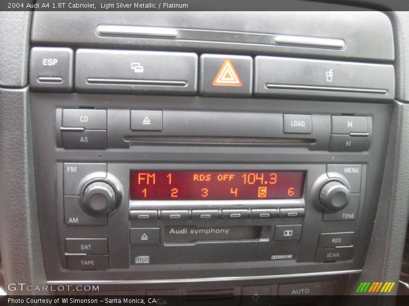 Light Silver Metallic / Platinum 2004 Audi A4 1.8T Cabriolet